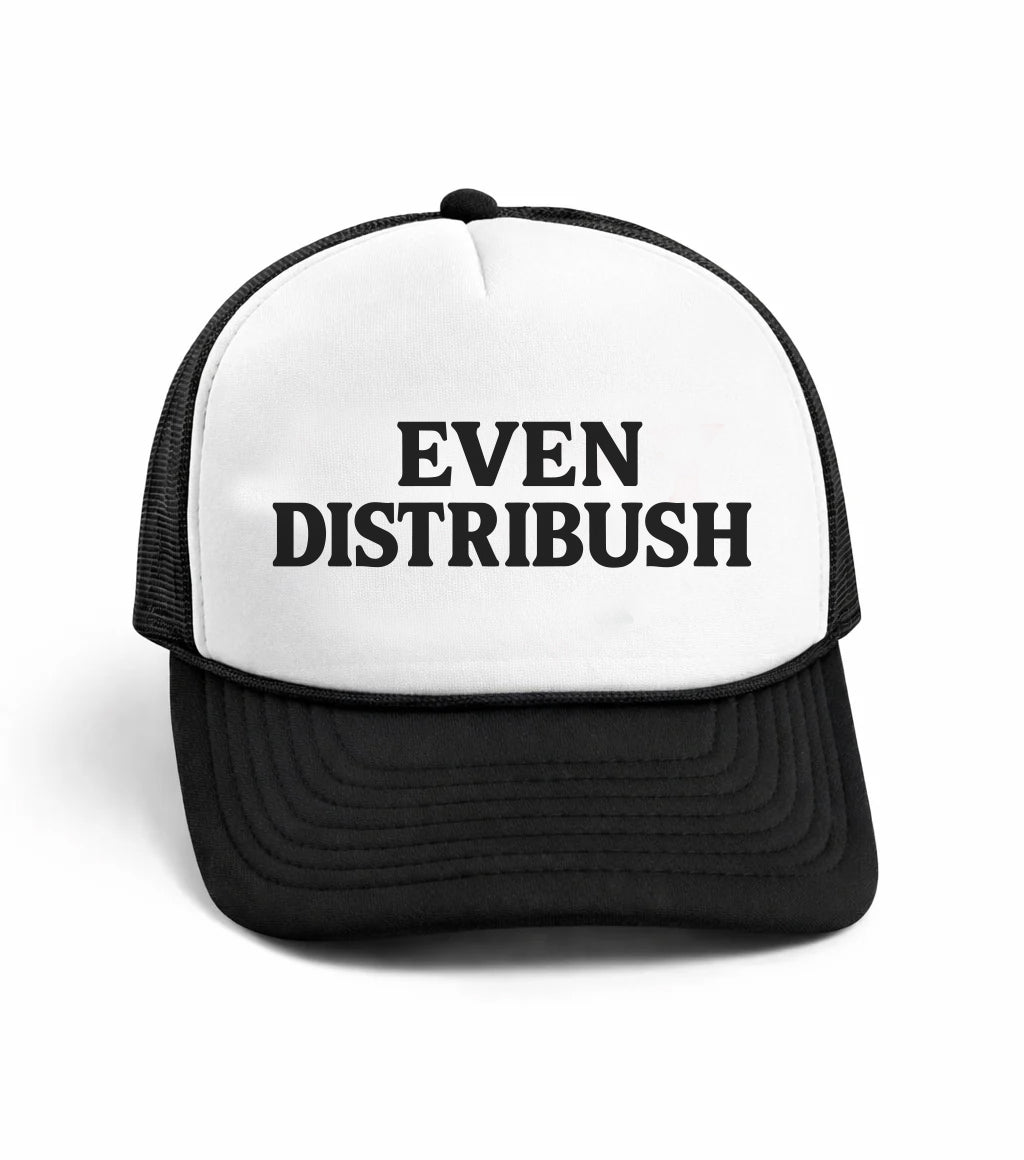 Even Distribush White Front Black Snapback