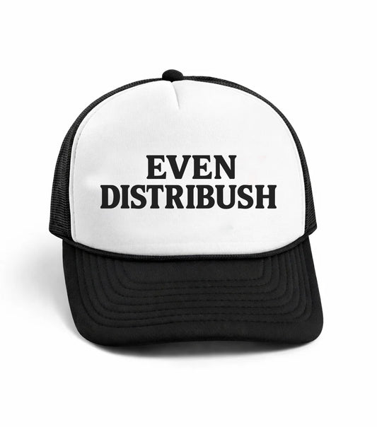 Even Distribush White Front Black Snapback